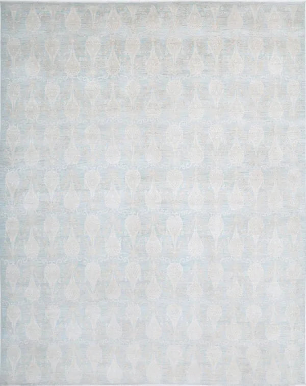 Blue Pakistani Oriental Rug 11'4" x 14'2" Hand-Knotted | No. AV48055