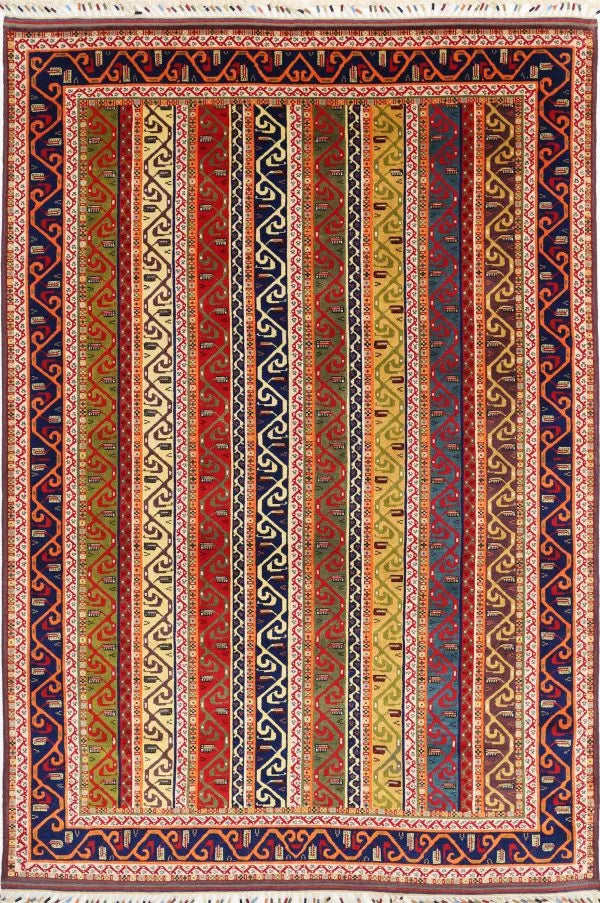 Pakistani Ziegler Rug 6'5" x 9'9" Hand-Knotted | No. AV68584