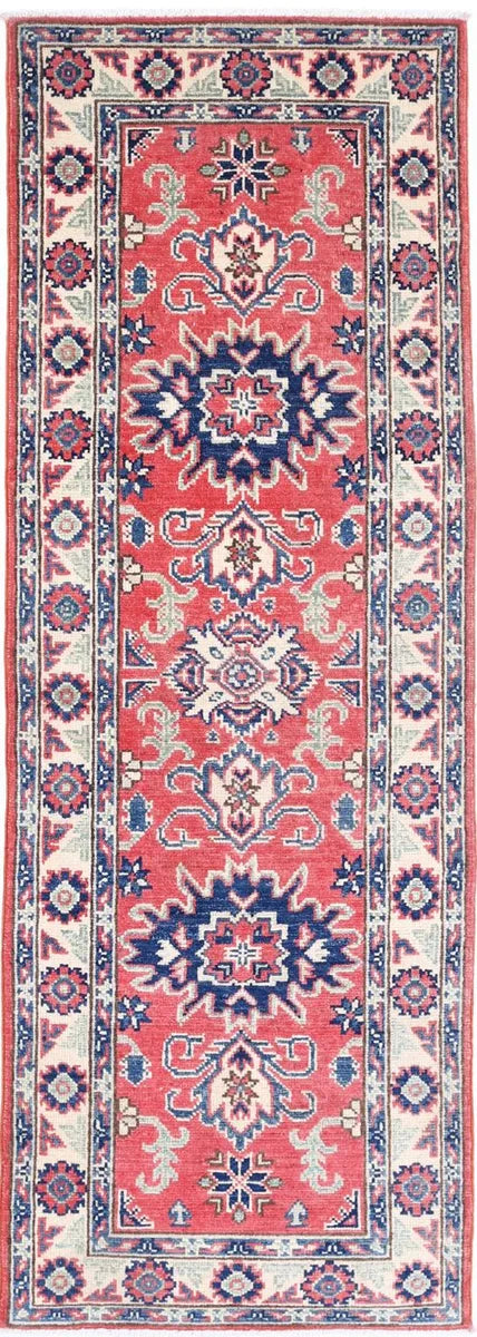 Red Pakistani Kazak Rug 2'0" x 5'10" Hand-Knotted | No. AV73443