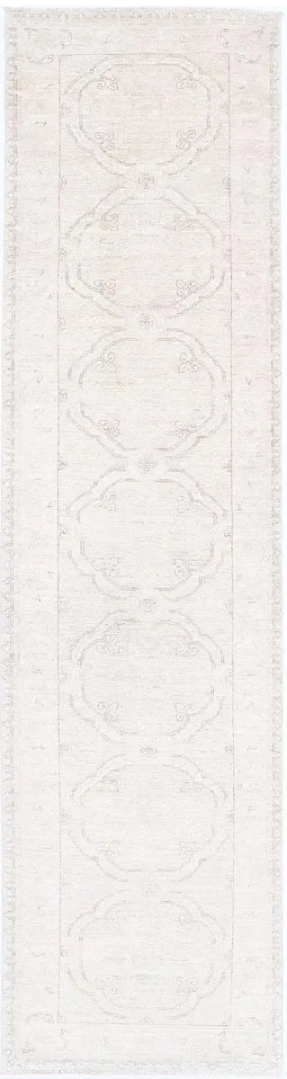 Brown Pakistani Tabriz Rug 2'4" x 10'2" Hand-Knotted | No. AV77009