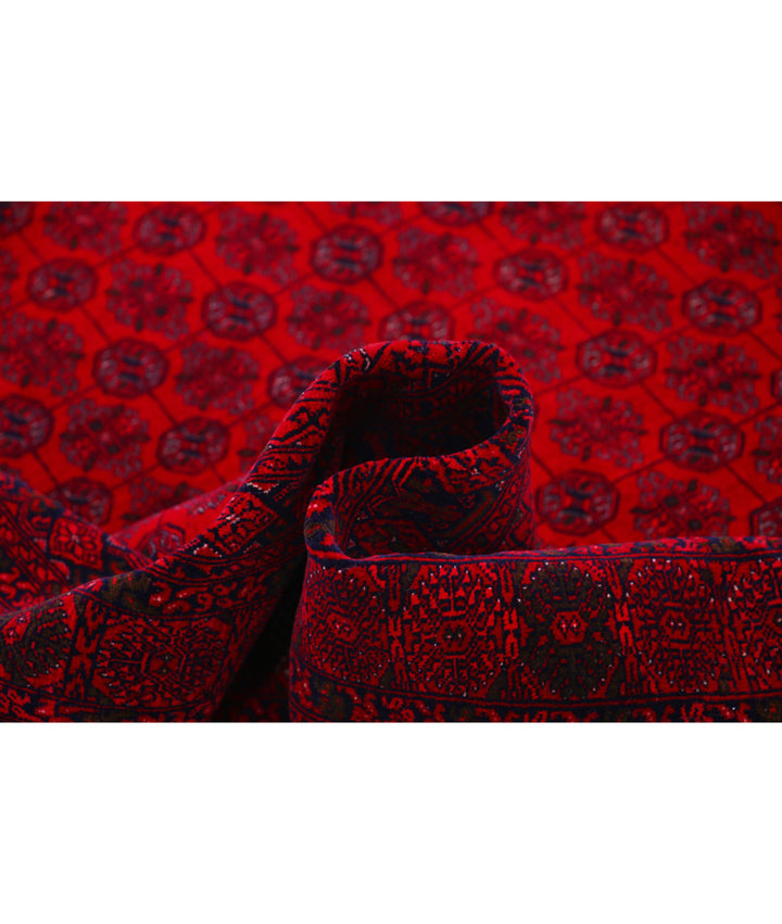 Red Afghan Beljik Rug 6' 7" x 9' 4" Hand-Knotted | No. AT27866