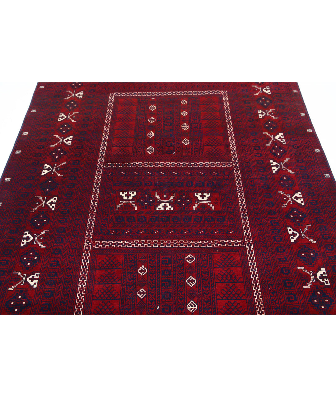Afghan Beljik Rug 5' 2" x 7' 10" Hand-Knotted | No. AT38540