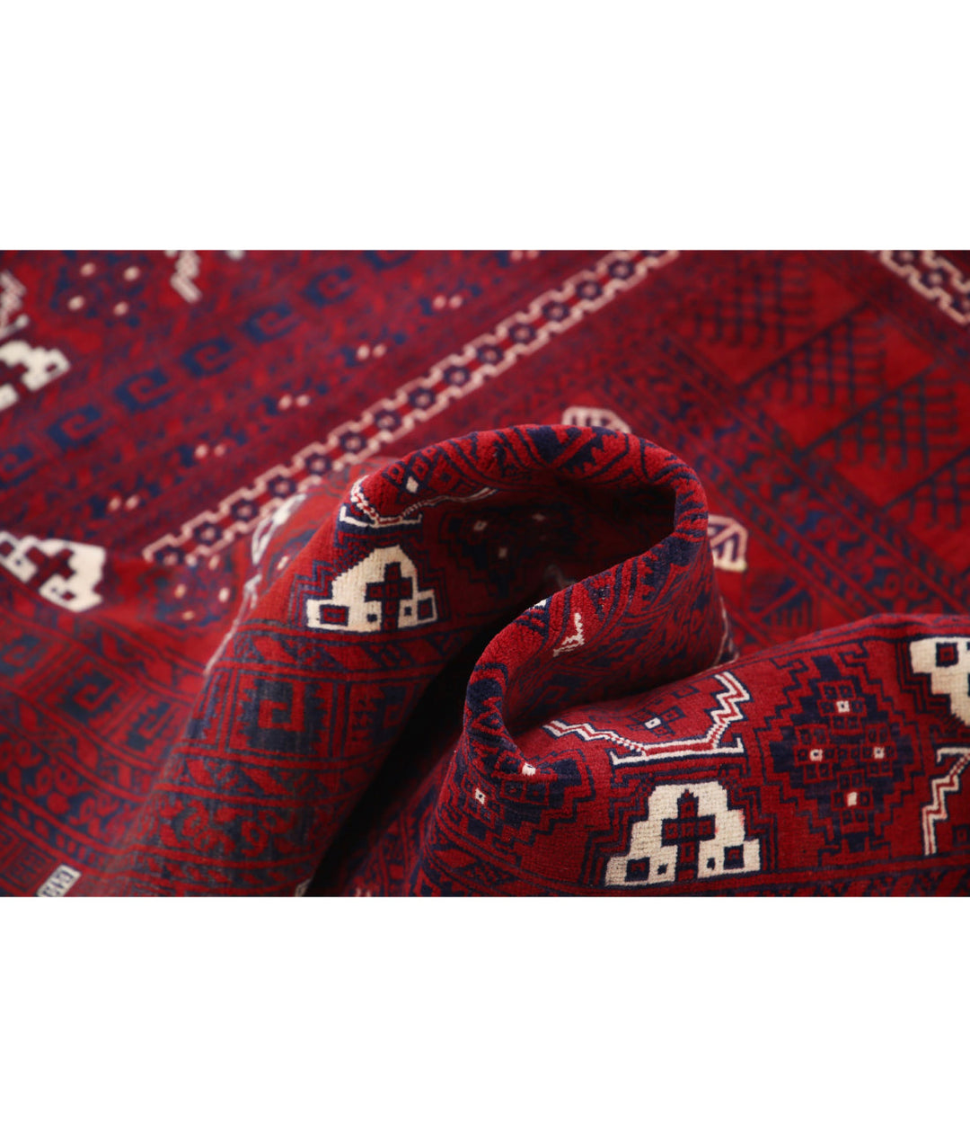 Afghan Beljik Rug 5' 2" x 7' 10" Hand-Knotted | No. AT38540