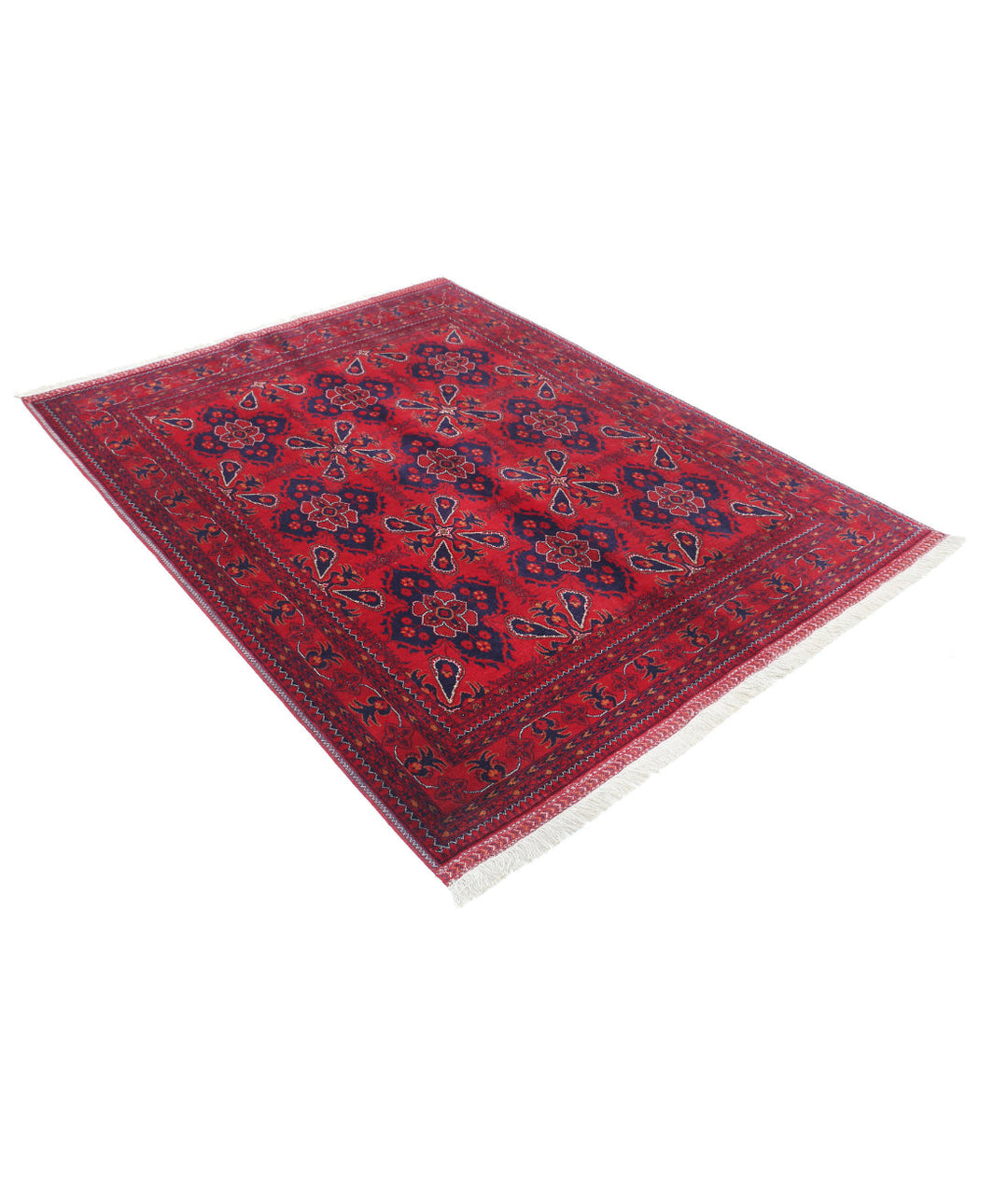 Afghan Beljik Rug 4' 10" x 6' 3" Hand-Knotted | No. AT43977