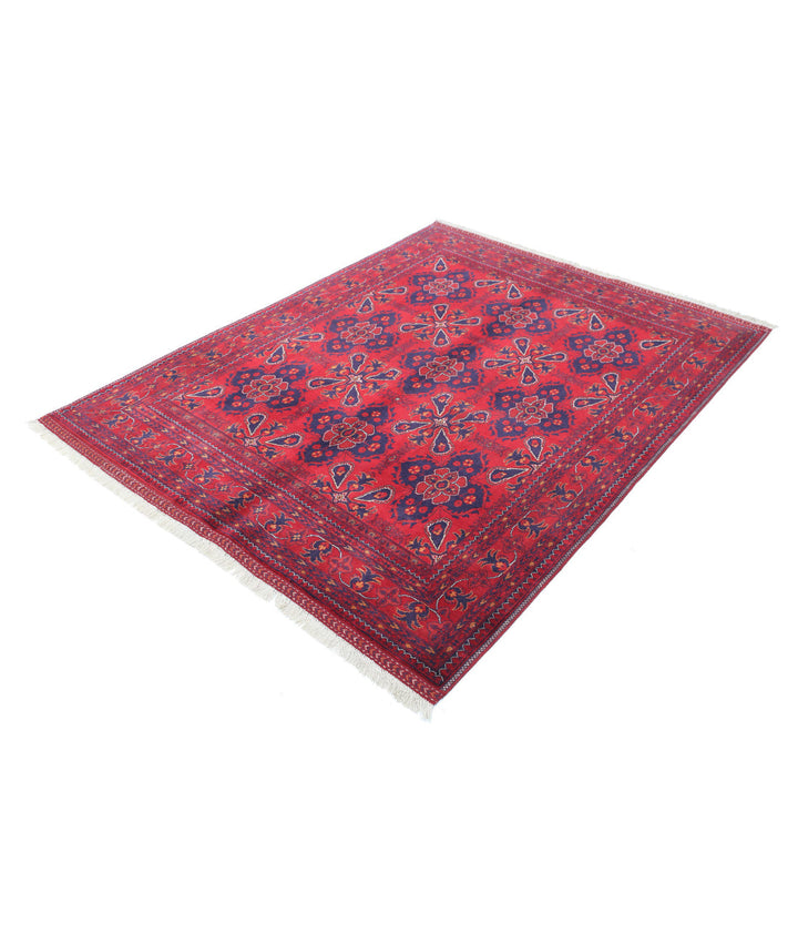 Afghan Beljik Rug 4' 10" x 6' 3" Hand-Knotted | No. AT43977