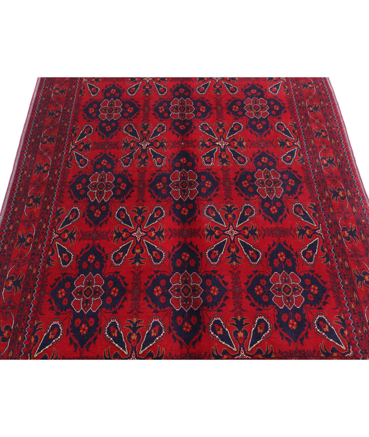 Afghan Beljik Rug 4' 10" x 6' 3" Hand-Knotted | No. AT43977