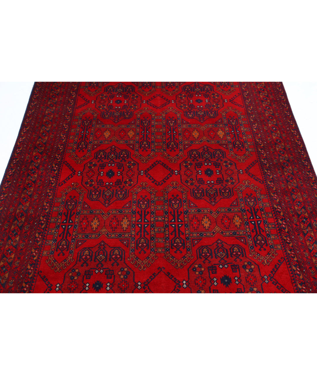 Afghan Beljik Rug 4' 10" x 6' 6" Hand-Knotted | No. AT59618