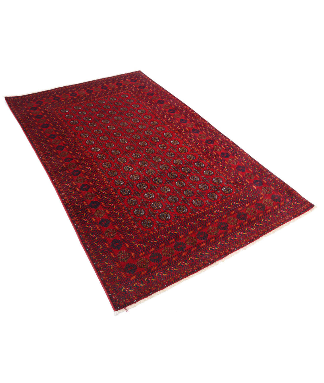 Afghan Beljik Rug 3' 11" x 6' 6" Hand-Knotted | No. AT71223