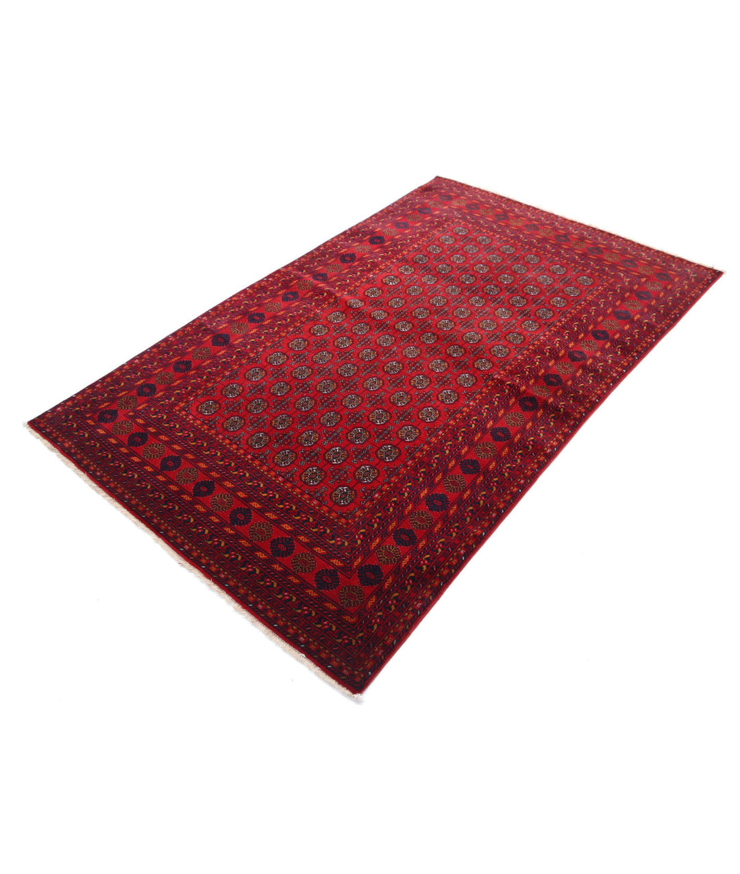 Afghan Beljik Rug 3' 11" x 6' 6" Hand-Knotted | No. AT71223