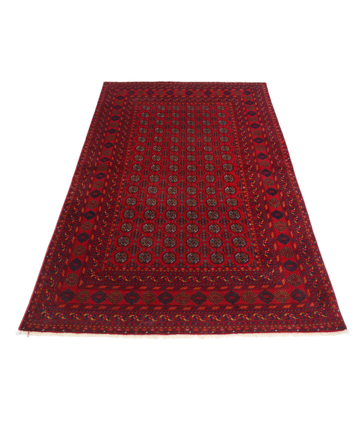 Afghan Beljik Rug 3' 11" x 6' 6" Hand-Knotted | No. AT71223
