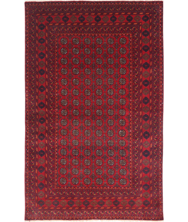 Hand Knotted Afghan Beljik Wool Rug 3' 11" x 6' 6" - No. AT71223