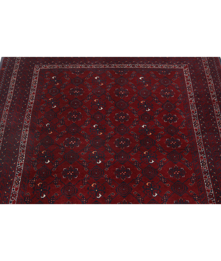 Afghan Beljik Rug 4' 0" x 4' 8" Hand-Knotted | No. AT73947