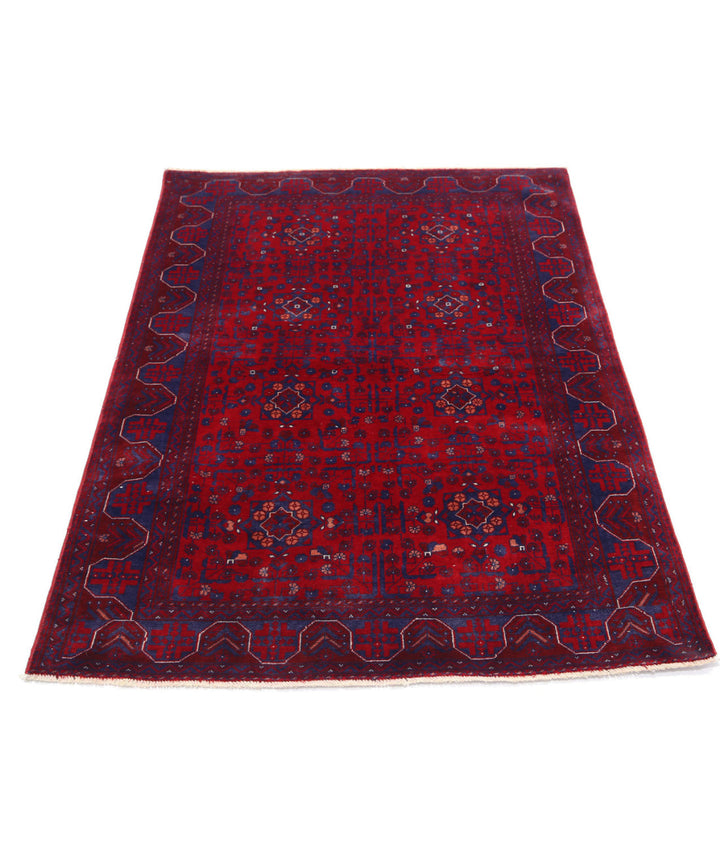 Afghan Beljik Rug 3' 3" x 4' 9" Hand-Knotted | No. AT25833