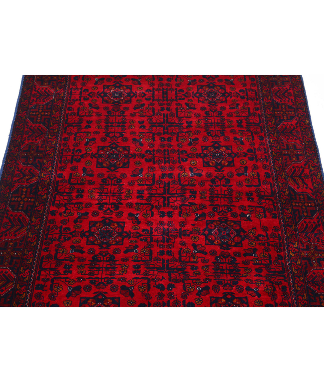 Afghan Beljik Rug 3' 4" x 4' 10" Hand-Knotted | No. AT76363