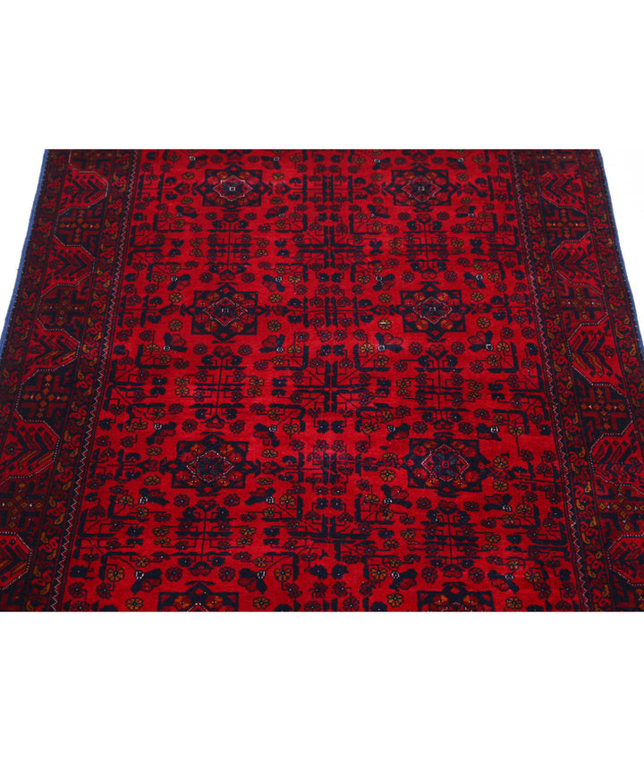 Afghan Beljik Rug 3' 4" x 4' 10" Hand-Knotted | No. AT76363