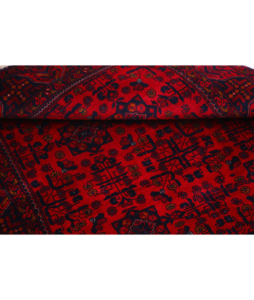 Afghan Beljik Rug 3' 4" x 4' 10" Hand-Knotted | No. AT76363