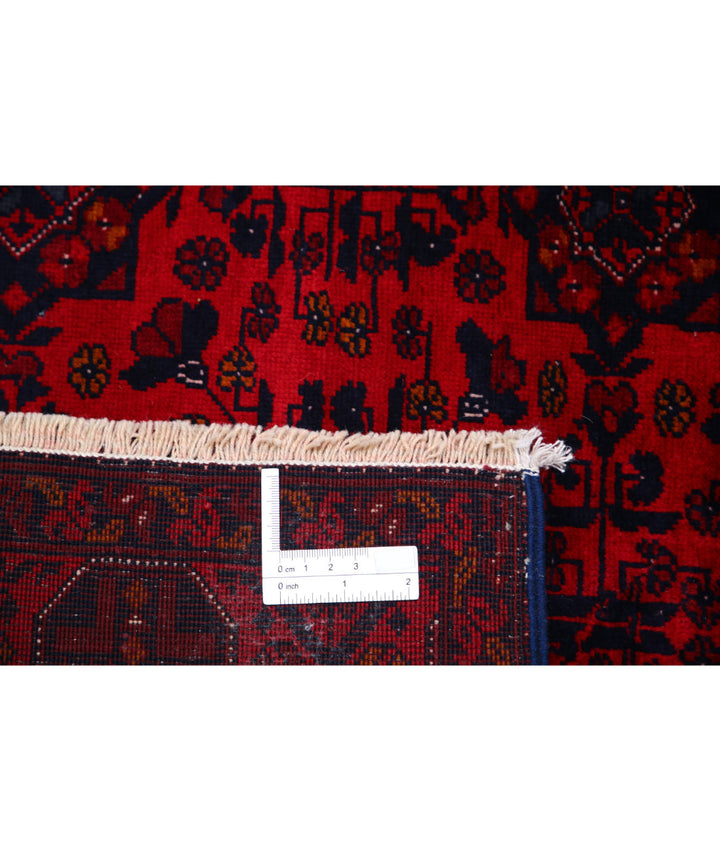 Afghan Beljik Rug 3' 4" x 4' 10" Hand-Knotted | No. AT76363