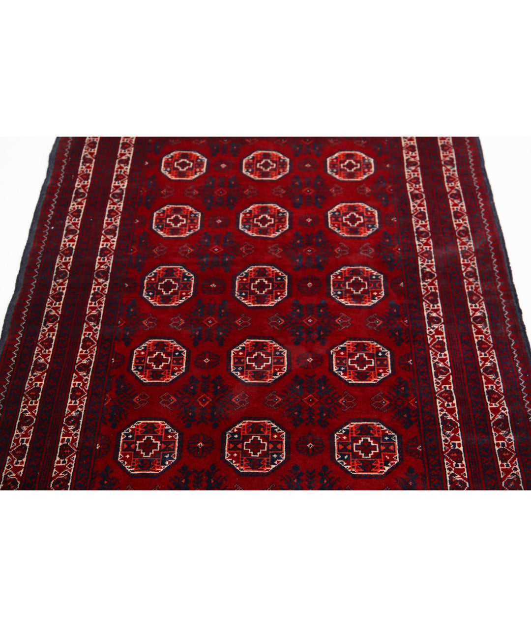Afghan Beljik Rug 3' 2" x 4' 7" Hand-Knotted | No. AT29677