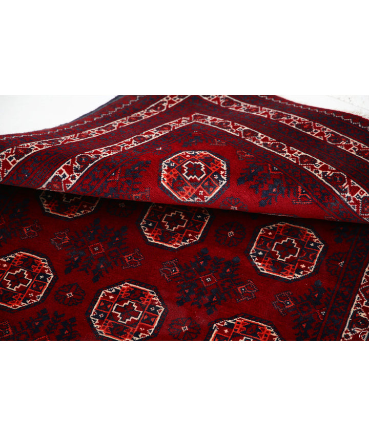 Afghan Beljik Rug 3' 2" x 4' 7" Hand-Knotted | No. AT29677