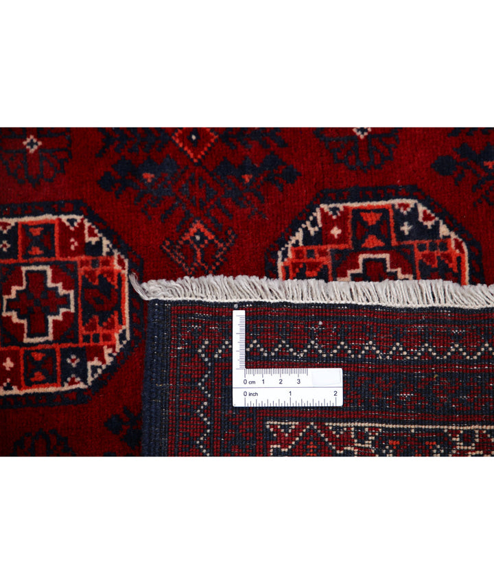 Afghan Beljik Rug 3' 2" x 4' 7" Hand-Knotted | No. AT29677