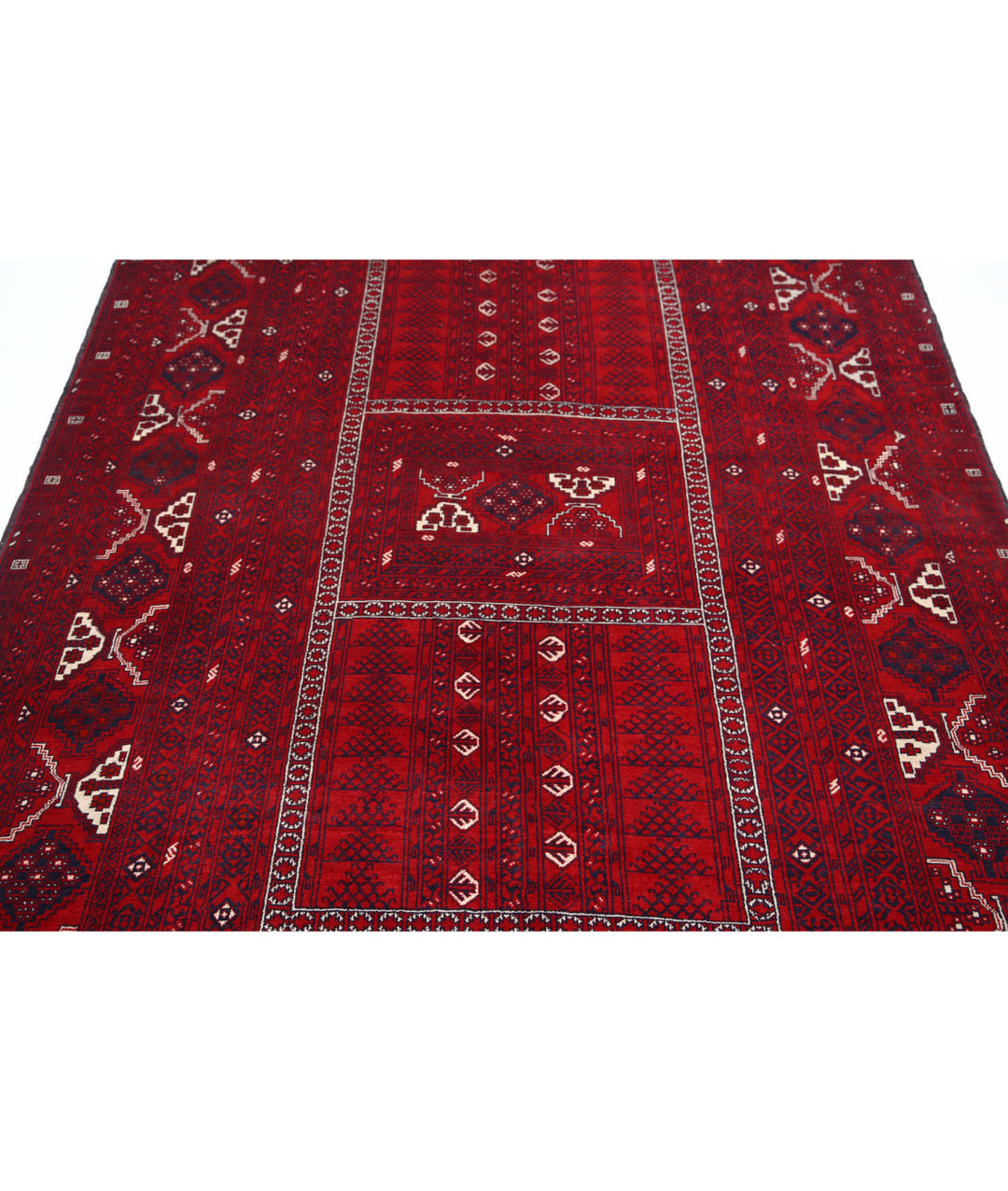 Afghan Beljik Rug 5' 1" x 7' 10" Hand-Knotted | No. AT57160