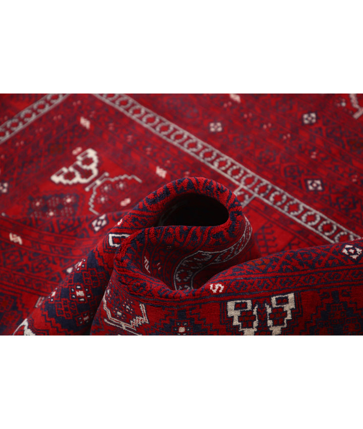 Afghan Beljik Rug 5' 1" x 7' 10" Hand-Knotted | No. AT57160