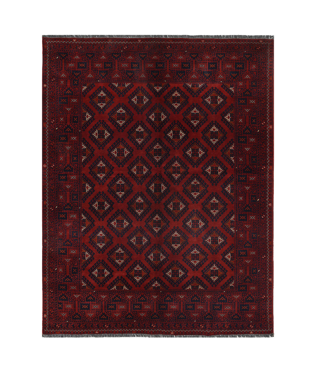 Hand Knotted Afghan Khamyab Wool Rug 4' 10" x 6' 4" - No. AT30352