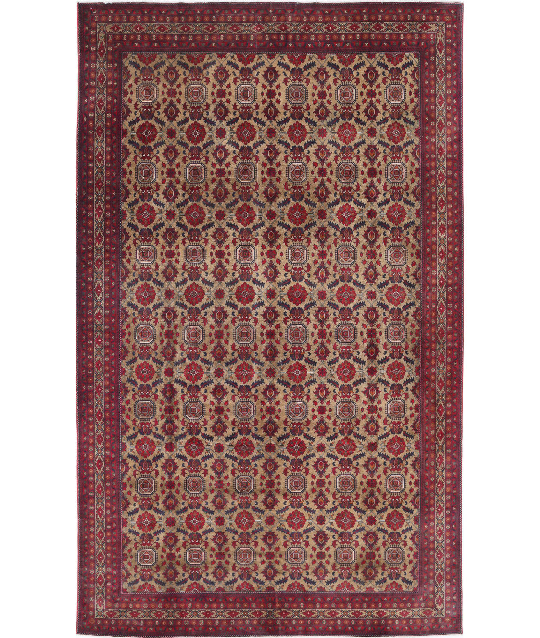 Red Afghan Khamyab Rug 9' 6