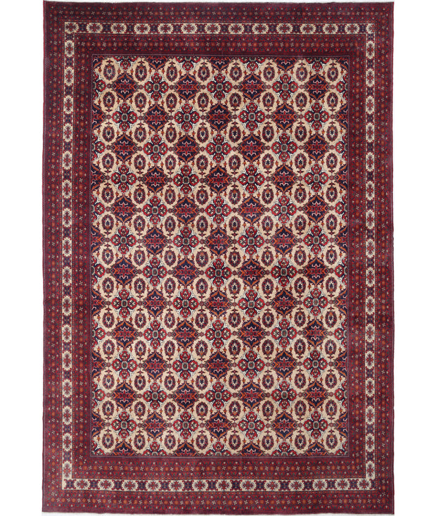 Hand Knotted Afghan Khamyab Wool Rug 13' 0" x 18' 11" - No. AT15790