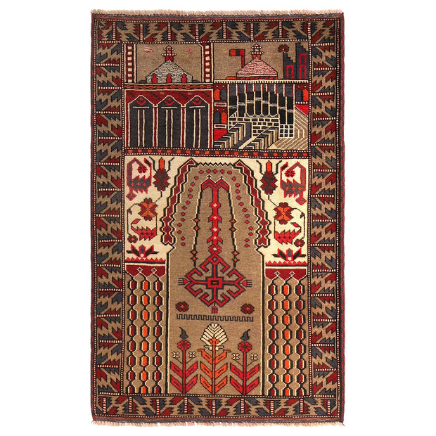 Handmade Prayer Rug 2' 9" x 4' 9" - No. AL60234