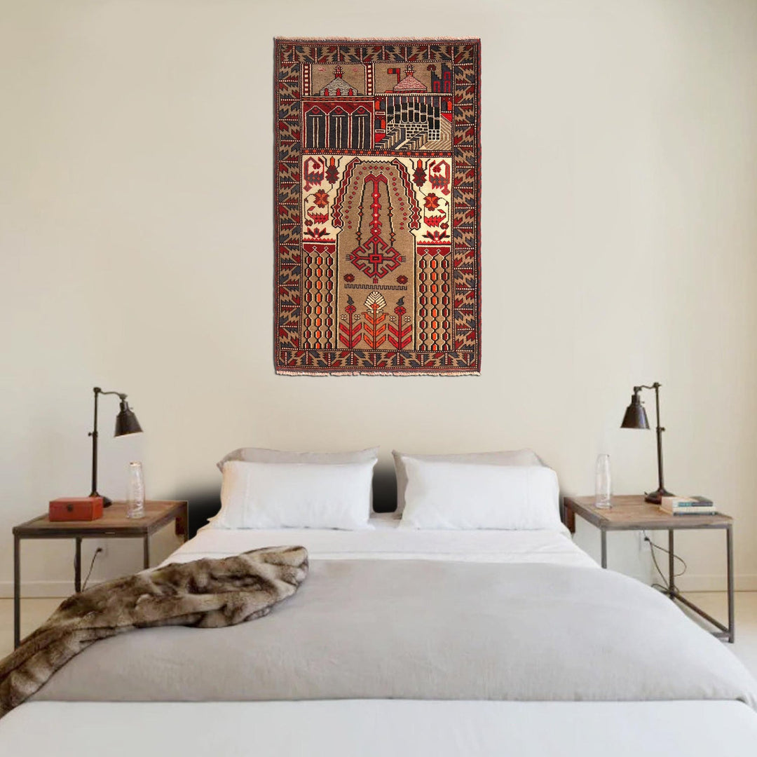 Handmade Prayer Rug 2' 9" x 4' 9" - No. AL60234