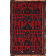 Handmade Prayer Rug 3' 1" x 4' 8" - No. AL83049