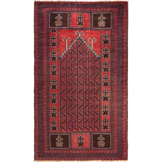 Handmade Prayer Rug 2' 7" x 4' 8" - No. AL90285