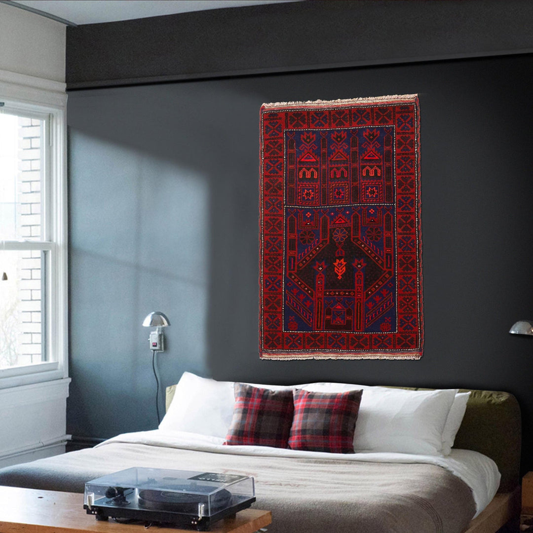 Handmade Prayer Rug 2' 9" x 4' 9" - No. AL81376