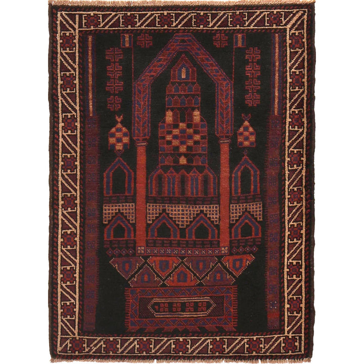Small Prayer Carpet 3' 1" x 4' 3" - No. AL86898