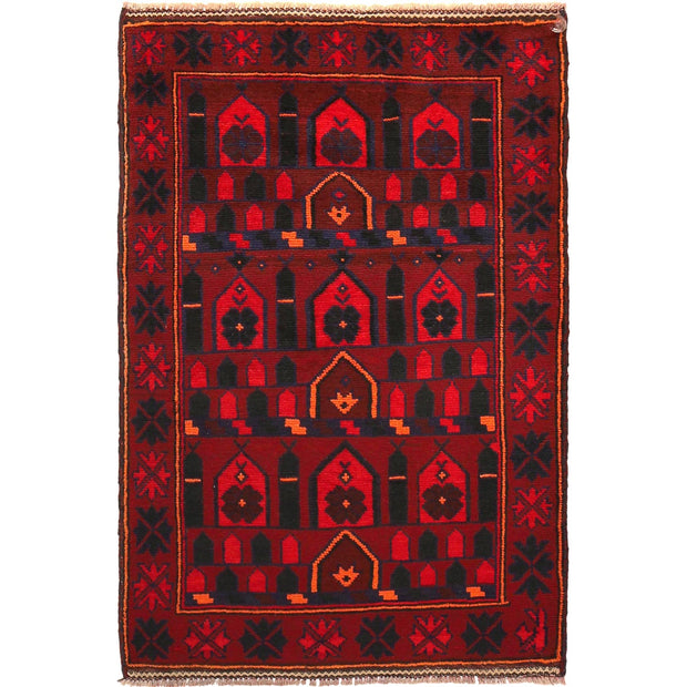 Handmade Prayer Rug 3' 1" x 4' 6" - No. AL78537