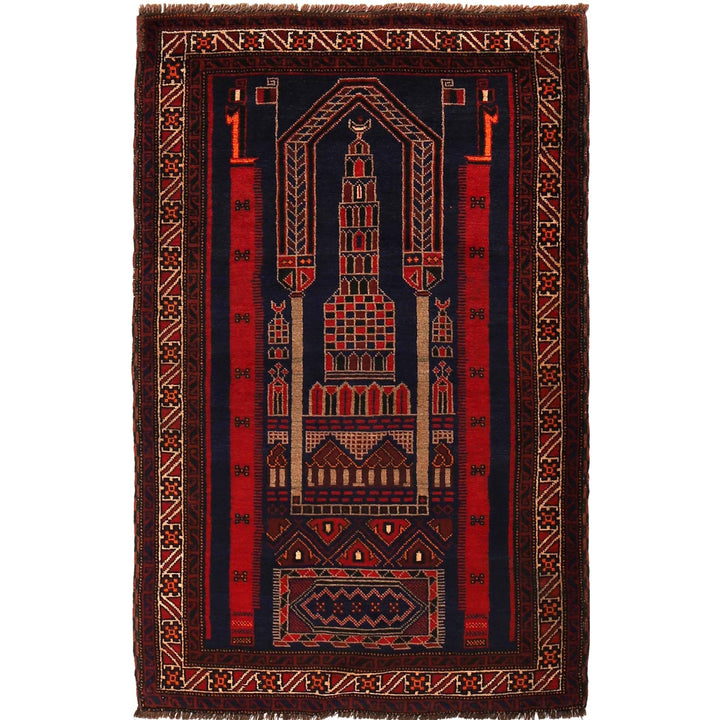 Small Prayer Carpet 3' 3" x 4' 11" - No. AL99104