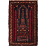 Small Prayer Carpet 3' 3" x 4' 11" - No. AL99104
