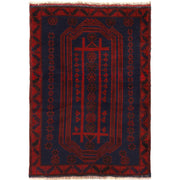 Navy Blue Baluchi Rug 2' 12" x 4' 2" - No. AL79837