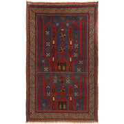 Dark Blue Baluchi Rug 2' 8" x 4' 7" - No. AL15302