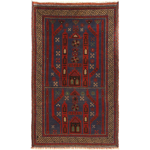 Dark Blue Baluchi Rug 2' 8" x 4' 7" - No. AL15302