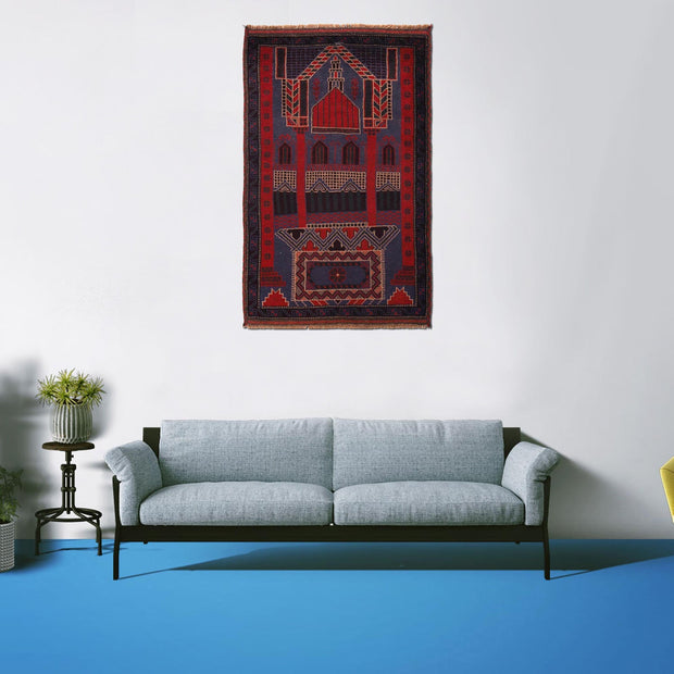 Small Prayer Carpet 3' 1" x 5' 1" - No. AL49694