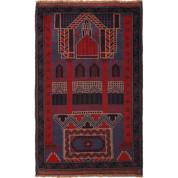 Small Prayer Carpet 3' 0" x 4' 10" - No. AL57462
