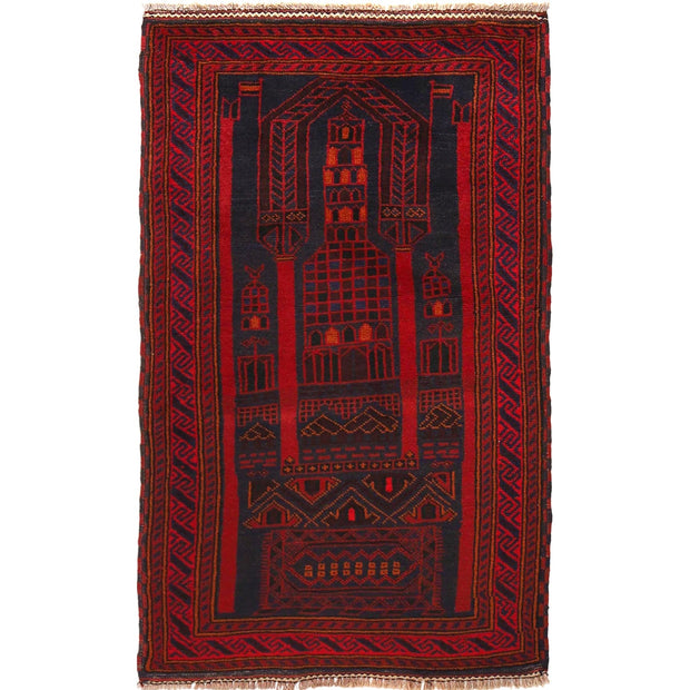 Small Prayer Carpet 3' 2" x 4' 9" - No. AL14253