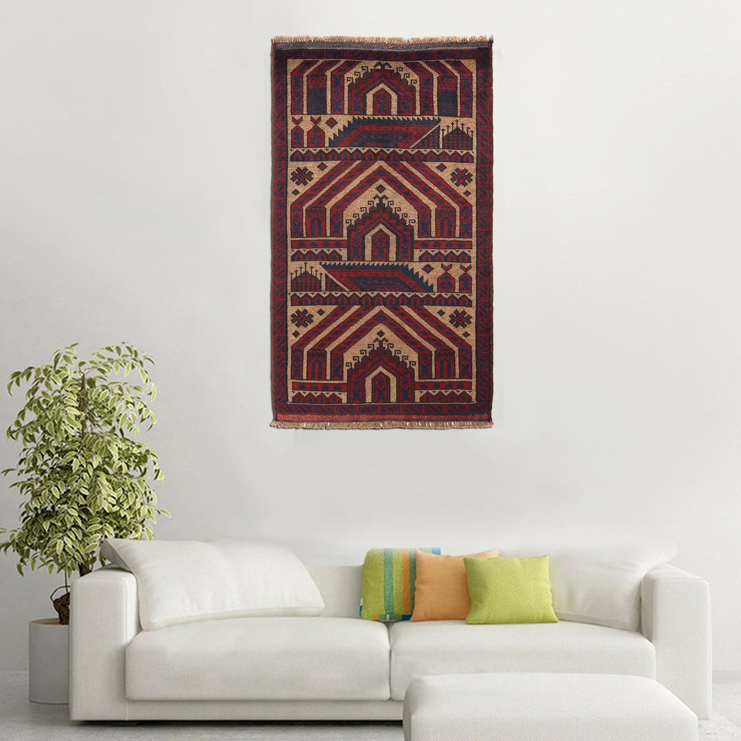 Small Prayer Carpet 2' 11" x 4' 9" - No. AL97121