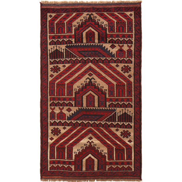 Small Prayer Carpet 2' 8" x 4' 9" - No. AL30811