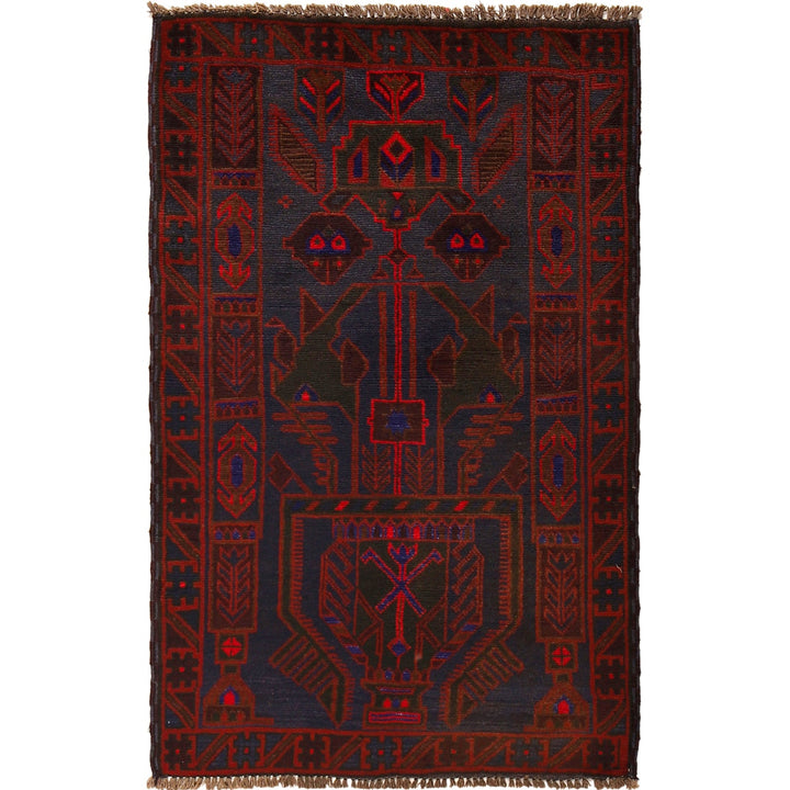 Dark Blue Baluchi Carpet 2' 11" x 4' 6" - No. AL11985