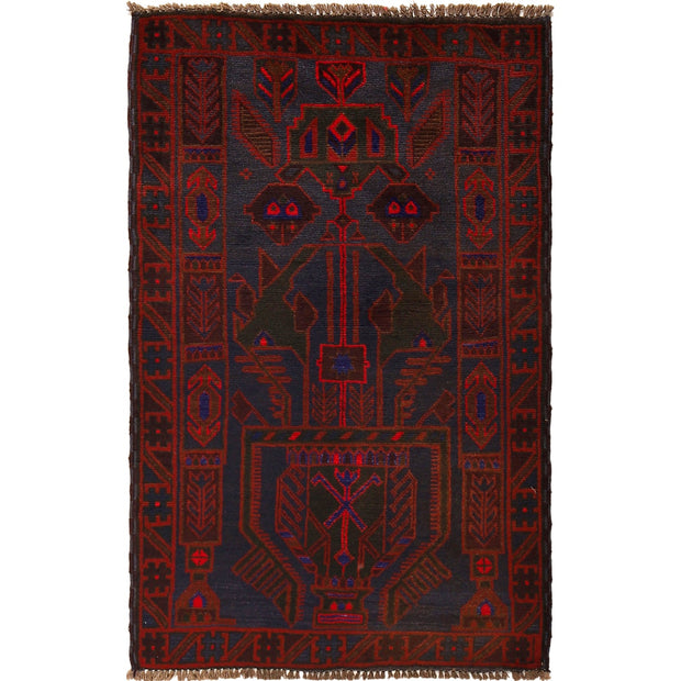 Dark Blue Baluchi Carpet 2' 11" x 4' 6" - No. AL11985