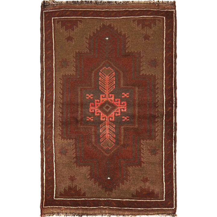 Brown Color Overdyed Area Rug 3' 1" x 4' 8" - No. AL67661
