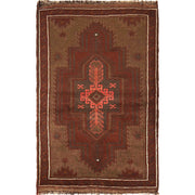 Brown Color Overdyed Area Rug 3' 1" x 4' 8" - No. AL67661